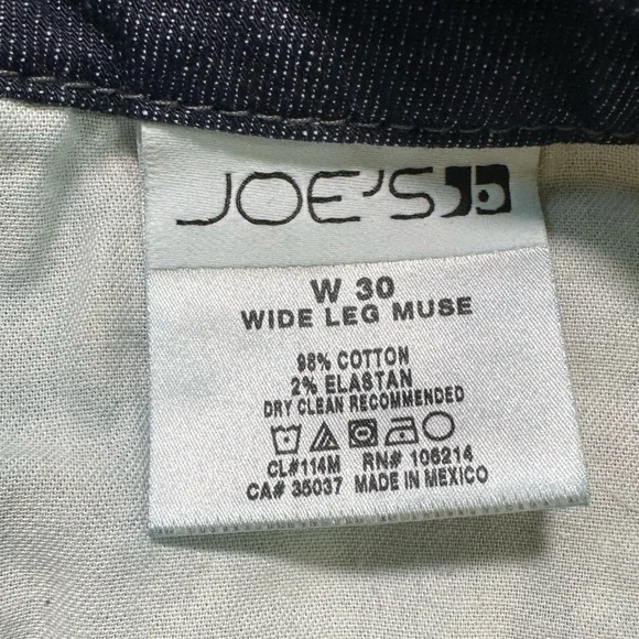 JOE’S JEANS WIDE LEG MUSE BARDOT WASH JEANS MID RISE SIZE 30 - Picture 10 of 11